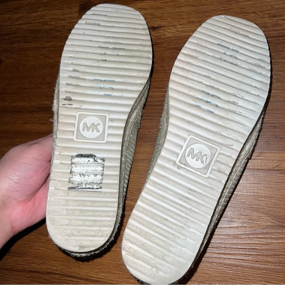 Michael Kors Gold Espadrilles Size 7.5